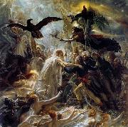 Girodet-Trioson, Anne-Louis Ossian Receiving the Ghosts of French Heroes oil on canvas